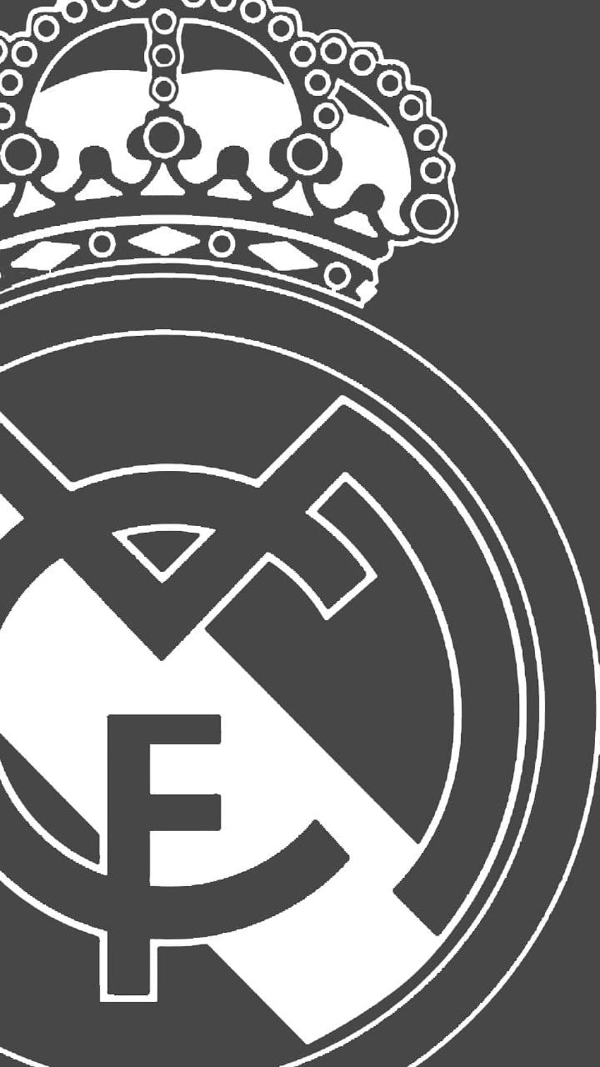 850x1511 Real Madrid Logo by aeyazc • ZEDGE™, real madrid black HD phone wallpaper