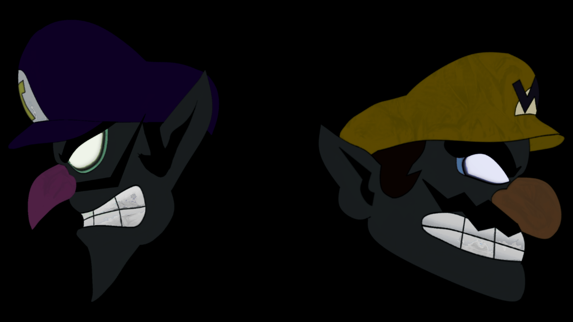 1920x1080 Arta Wario And Waluigi Wallpaper