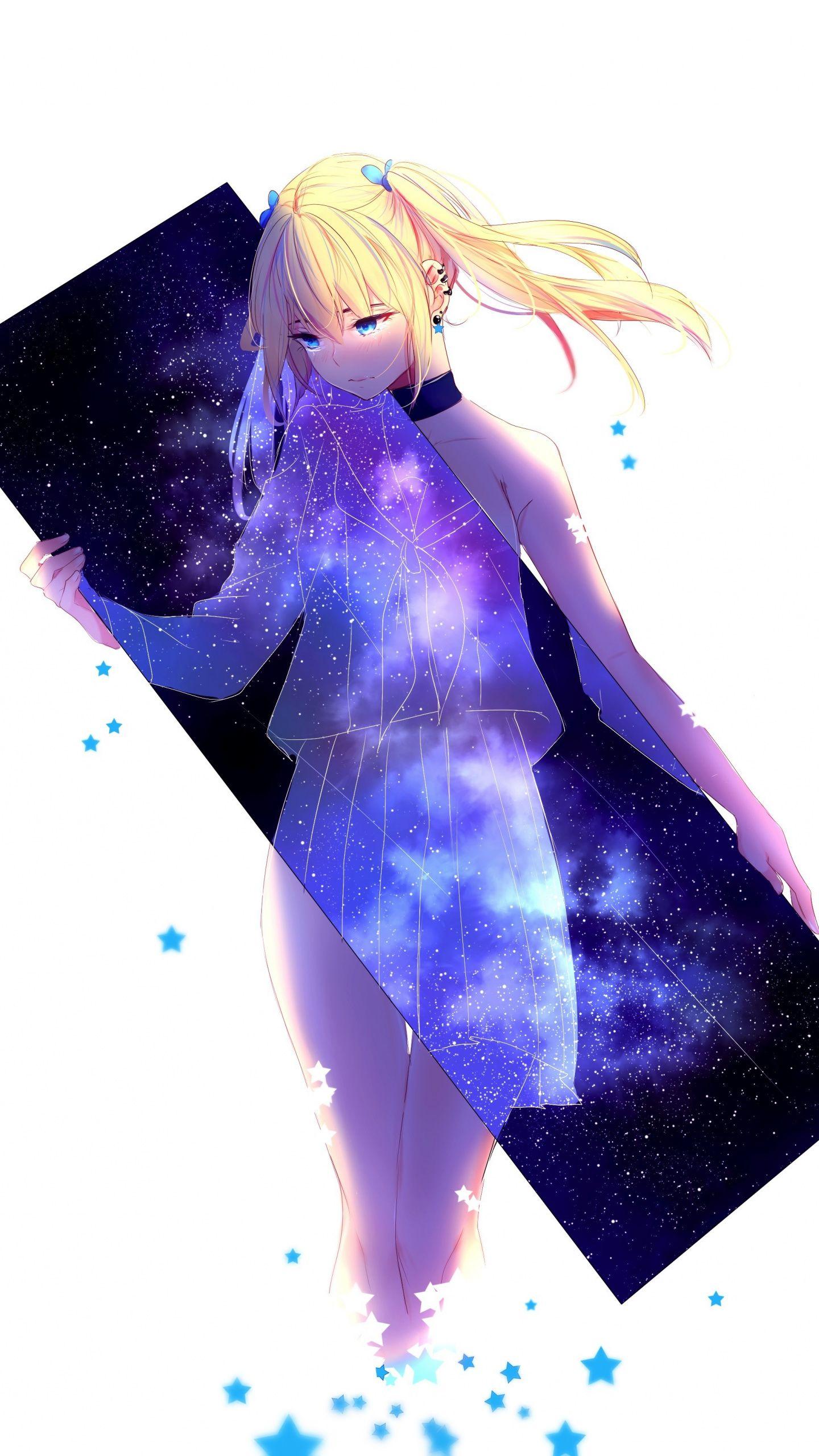 1440x2560 Download 1440x2560 wallpaper anime girl, dark, glass inspection