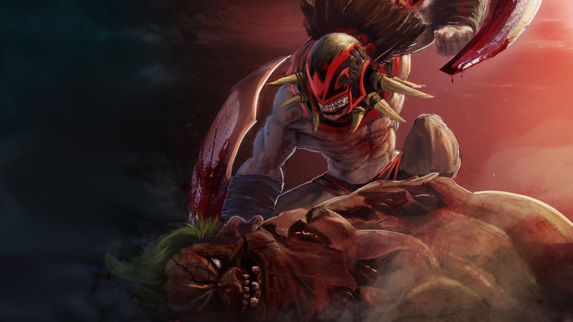 1920x1080 dota, Pudge, Warriors, Masks, Bloodseeker, Games, Fantasy