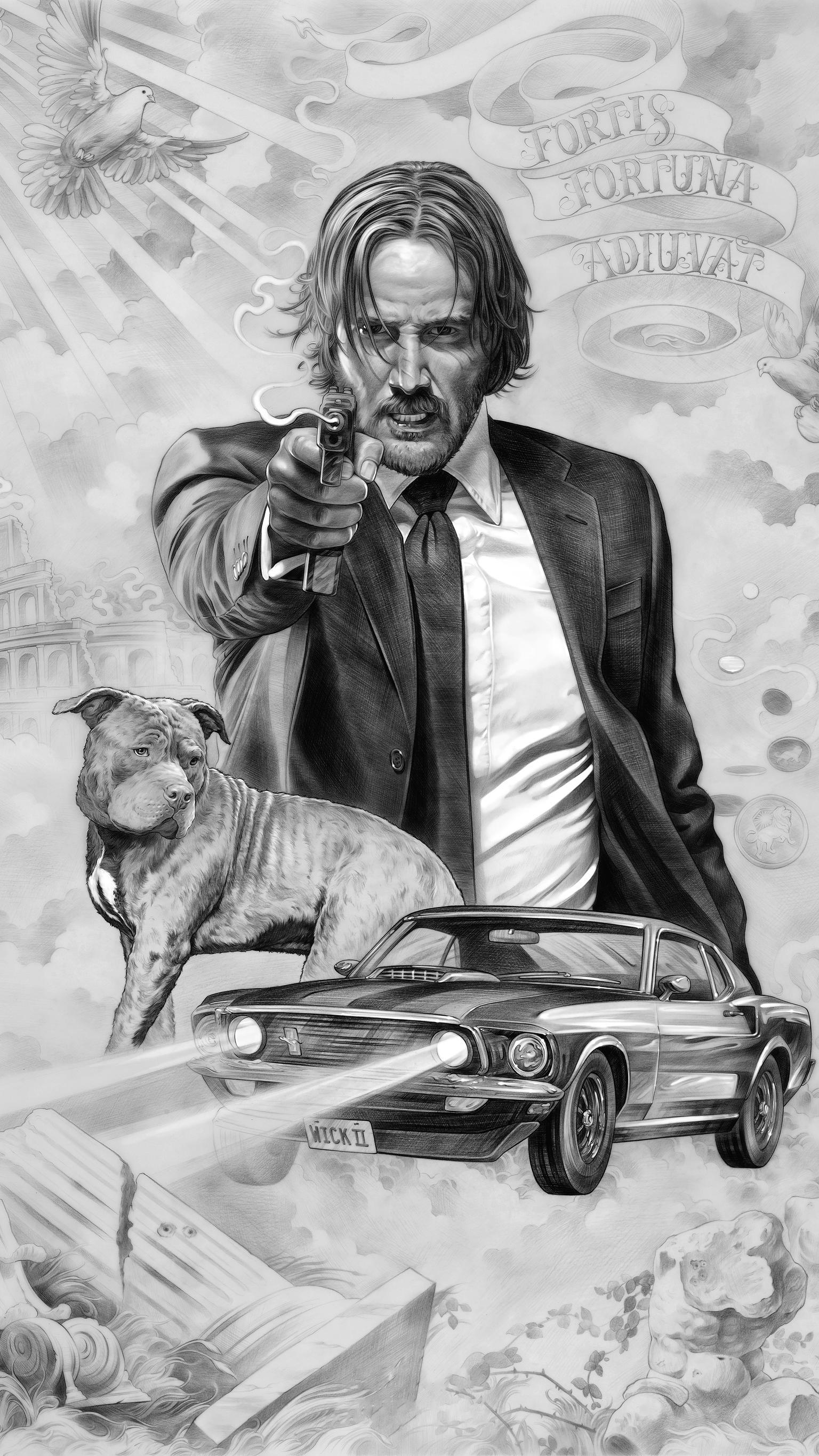 1536x2732 John Wick: Chapter 2 (2017) Phone Wallpaper
