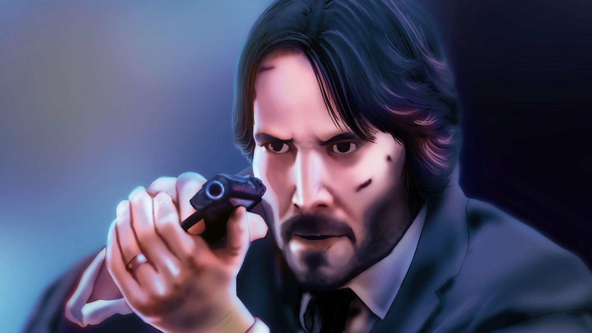 1920x1080 Keanu Reeves John Wick 4k Art Laptop Full HD 1080P HD 4k