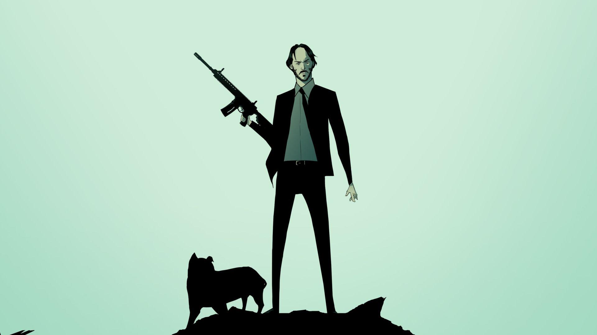 1920x1080 John Wick and Dog 1080P Laptop Full HD Wallpaper, HD