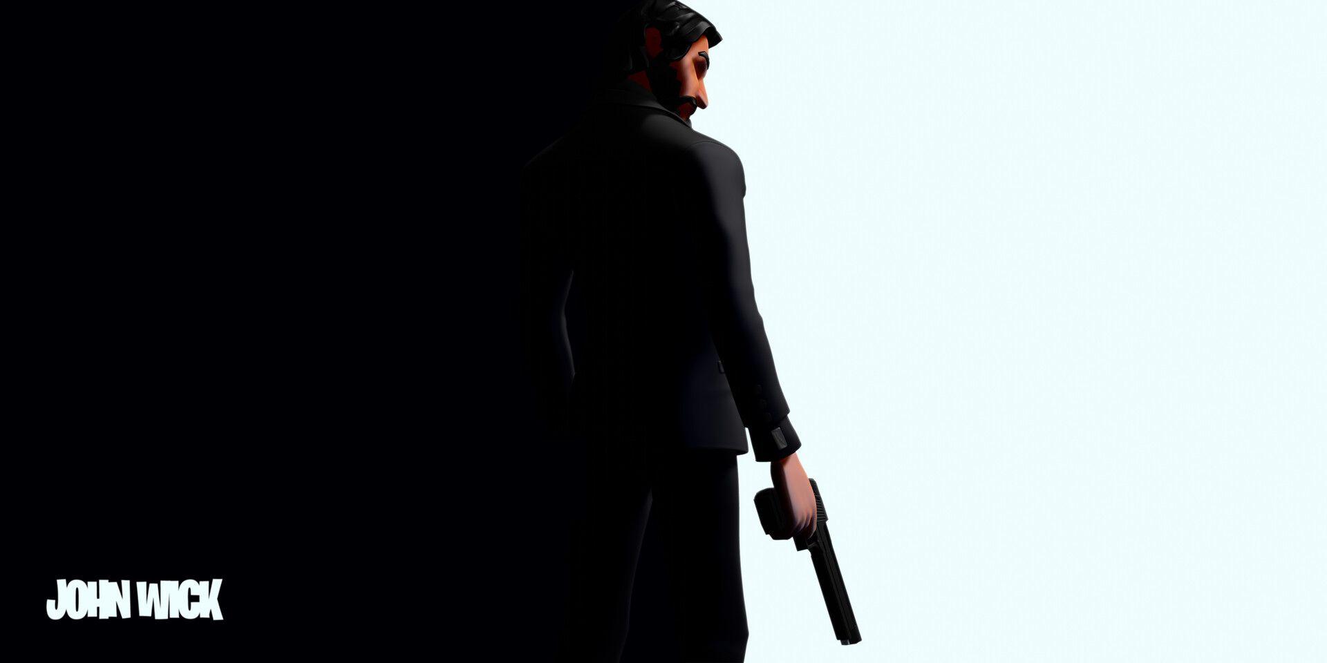 1920x960 John Wick Cool Fortnite Background By Nikita Shpakov Wick