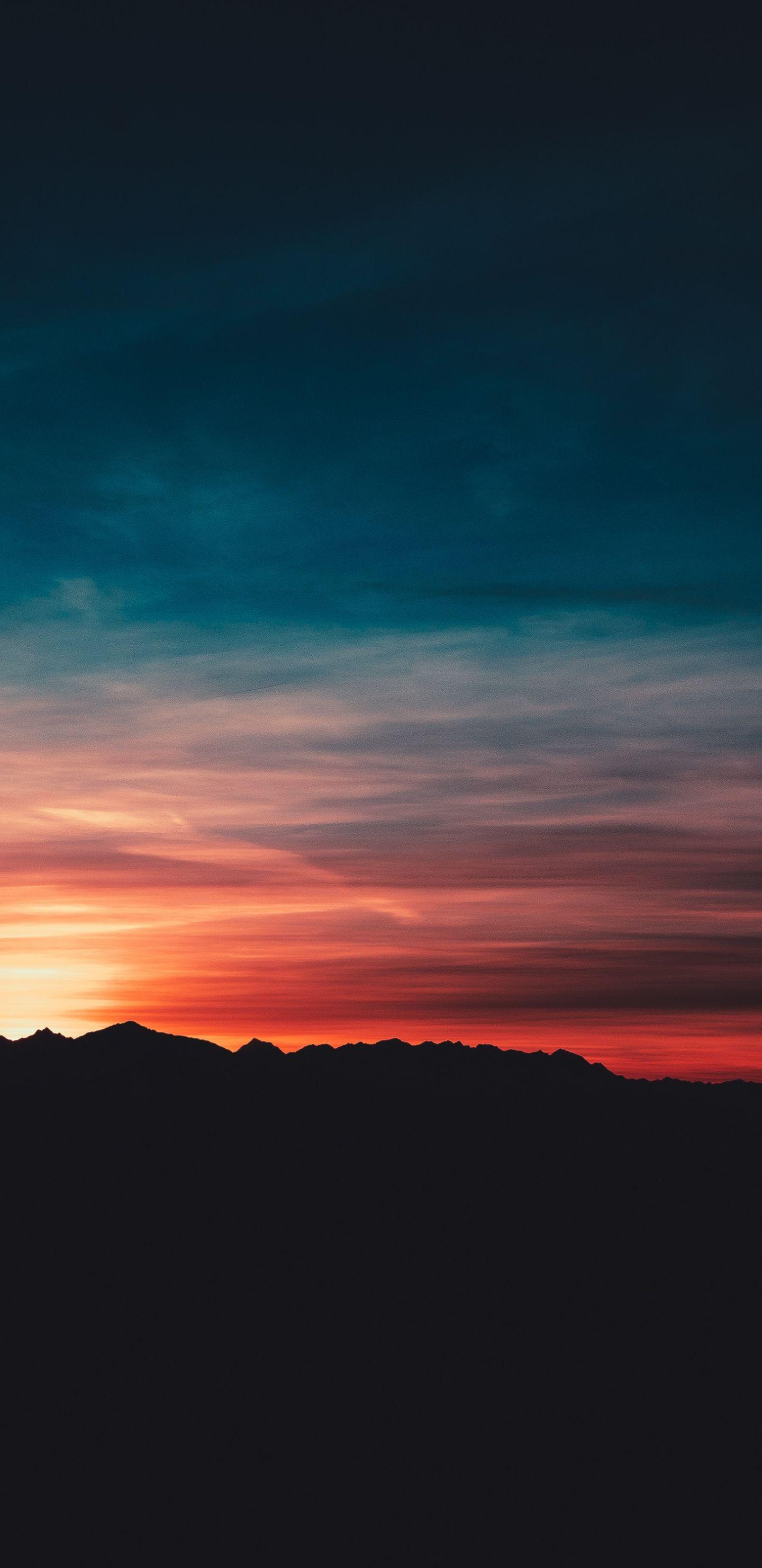 1440x2960 Download Sunset, twilight, skyline, sky, nature wallpaper