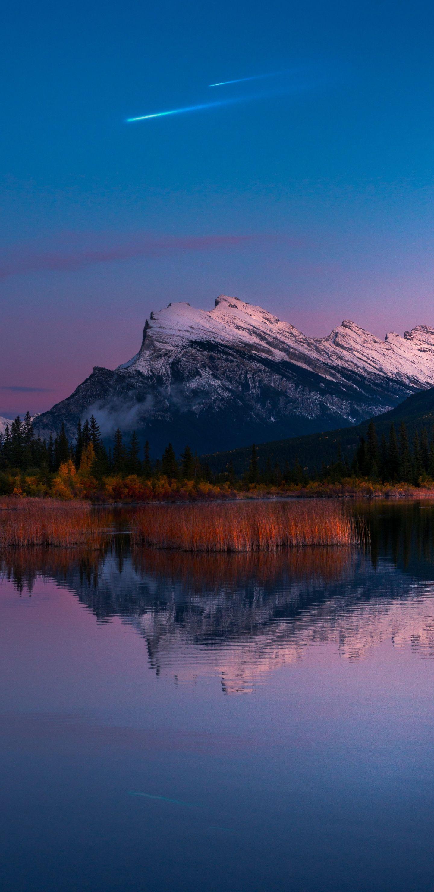 1440x2960 Download 1440x2960 wallpaper vermillion lakes, banff national park