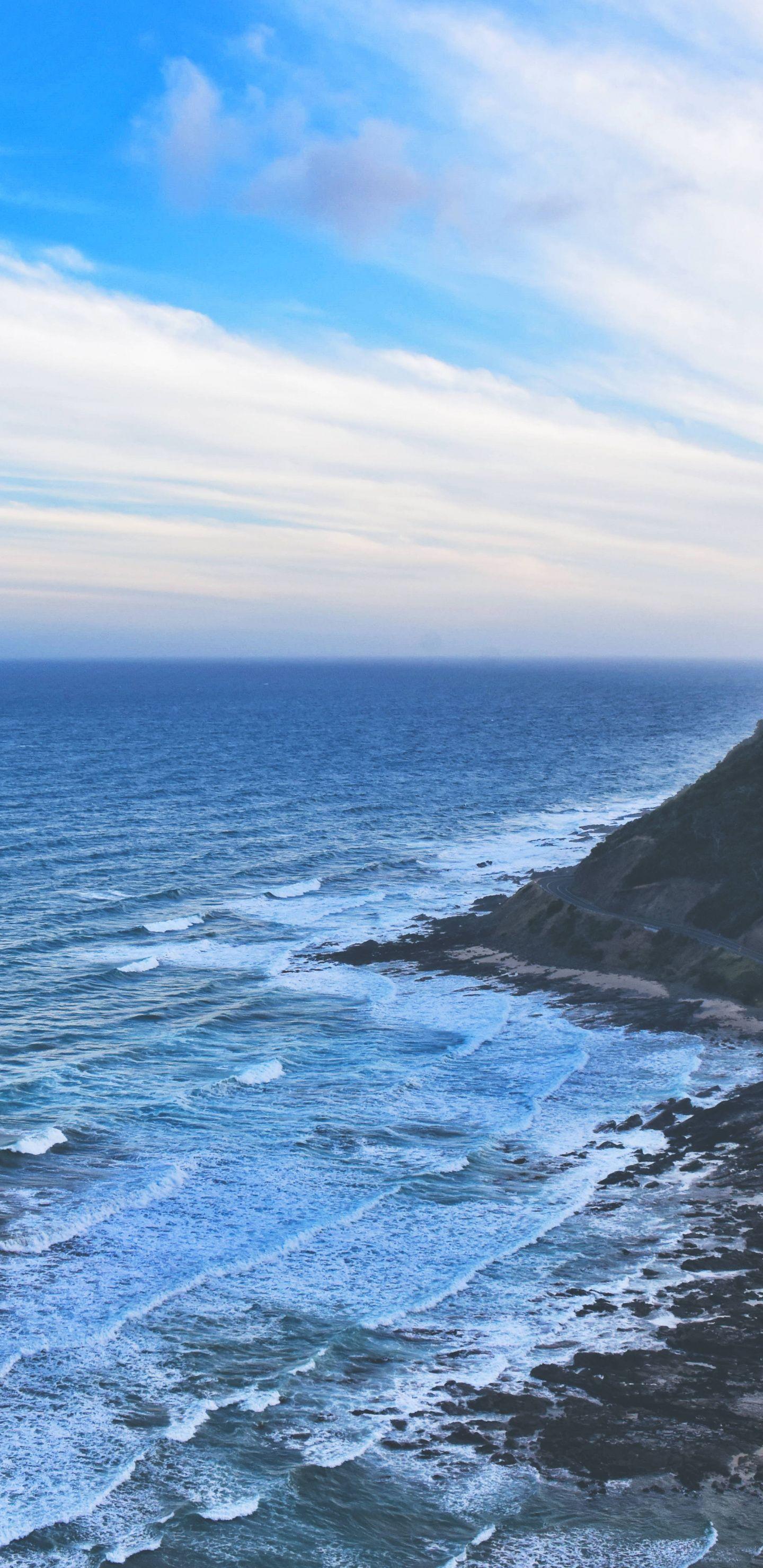 1440x2960 Download Coast, blue sea, nature wallpaper, 1440x Samsung