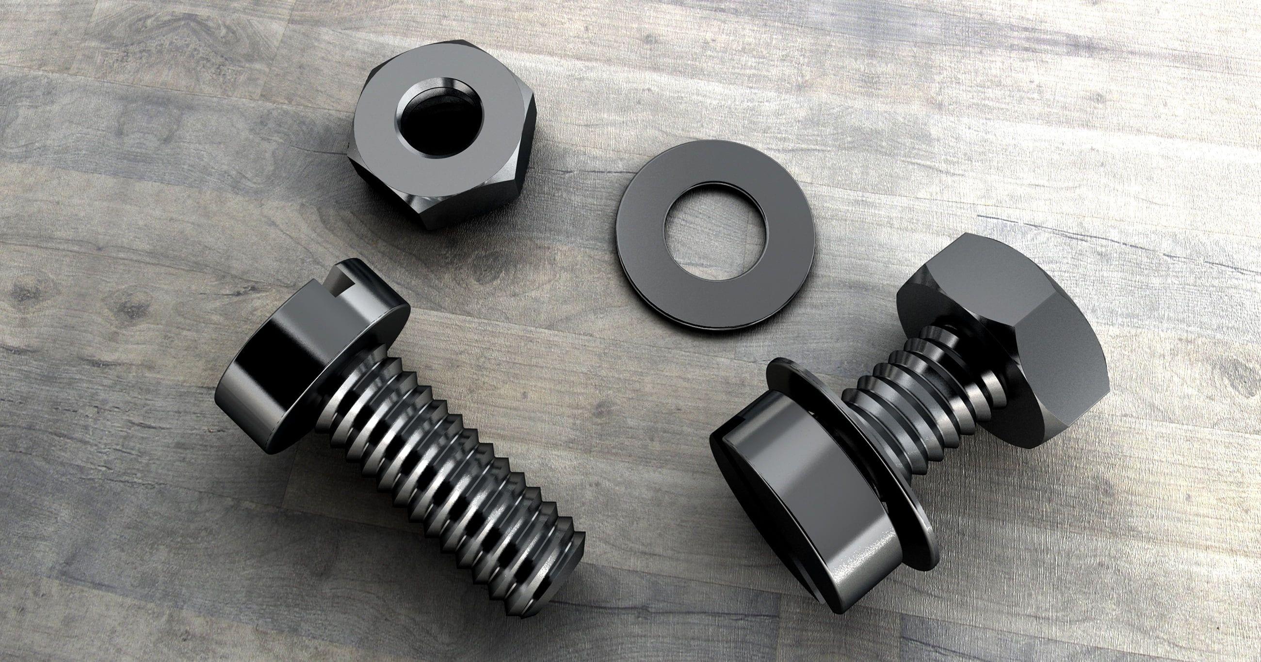 2600x1365 Closeup photo of two black screws HD wallpaper