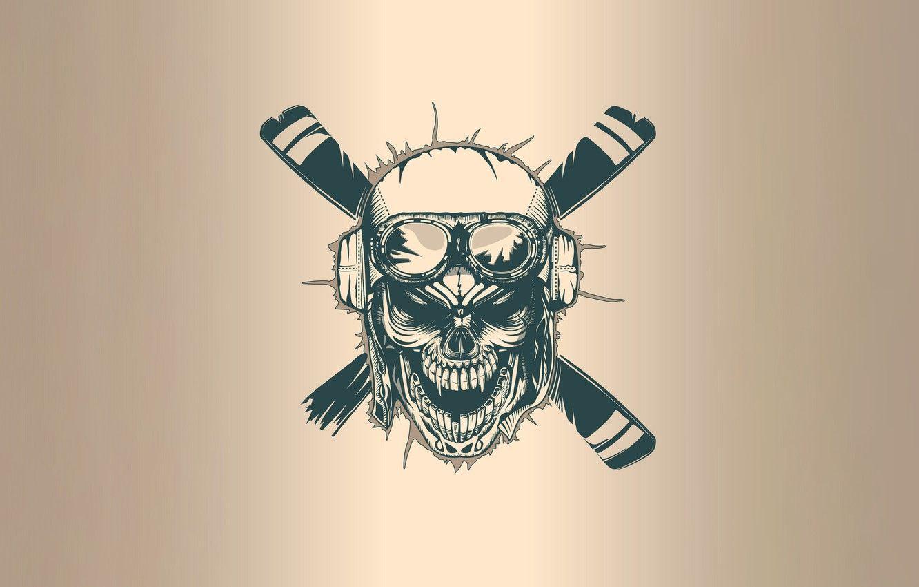 1332x850 Wallpaper Minimalism, Skull, Screw, Style, Background, Art, Art