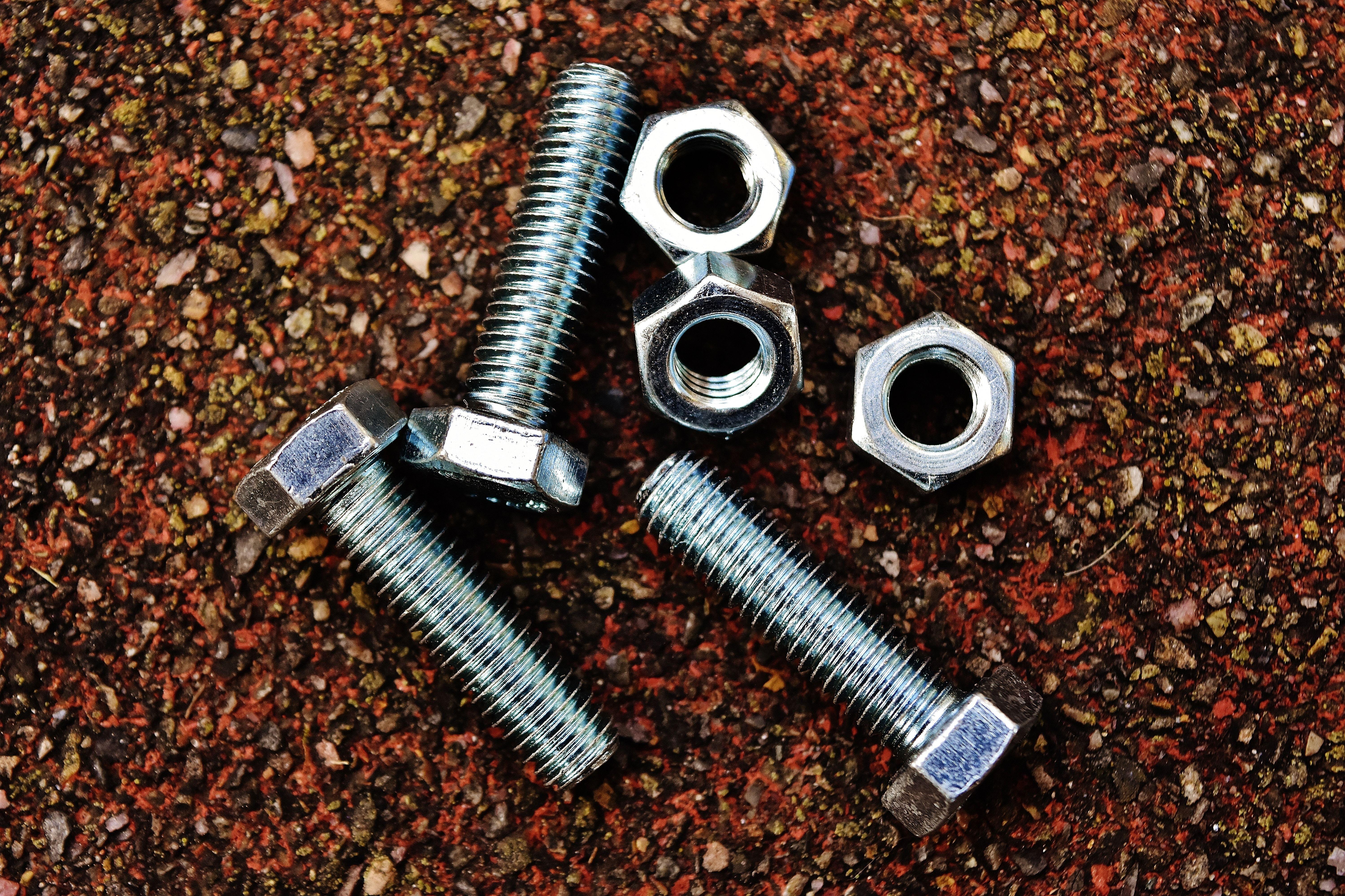 6000x4000 grey bolt and nut free image