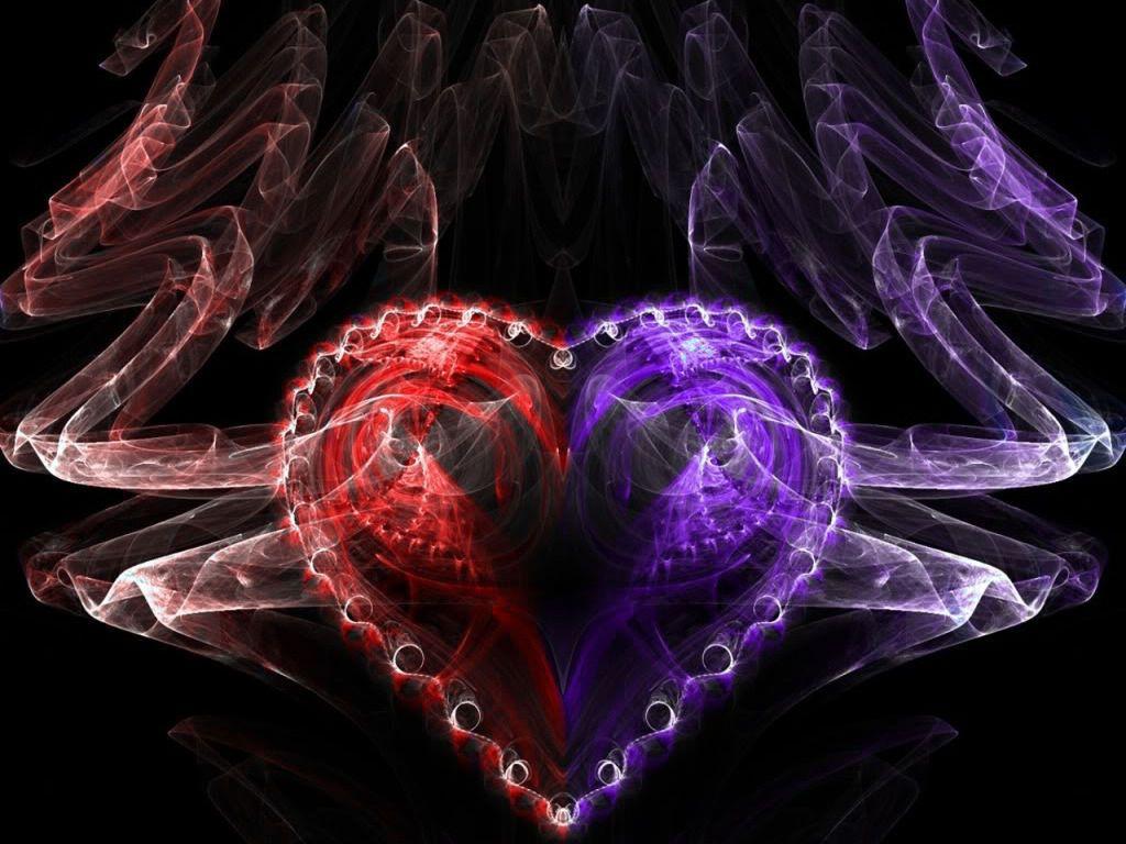 1024x768 Free download Image Red purple heart Wallpaper dhttjpg DJLs OCs