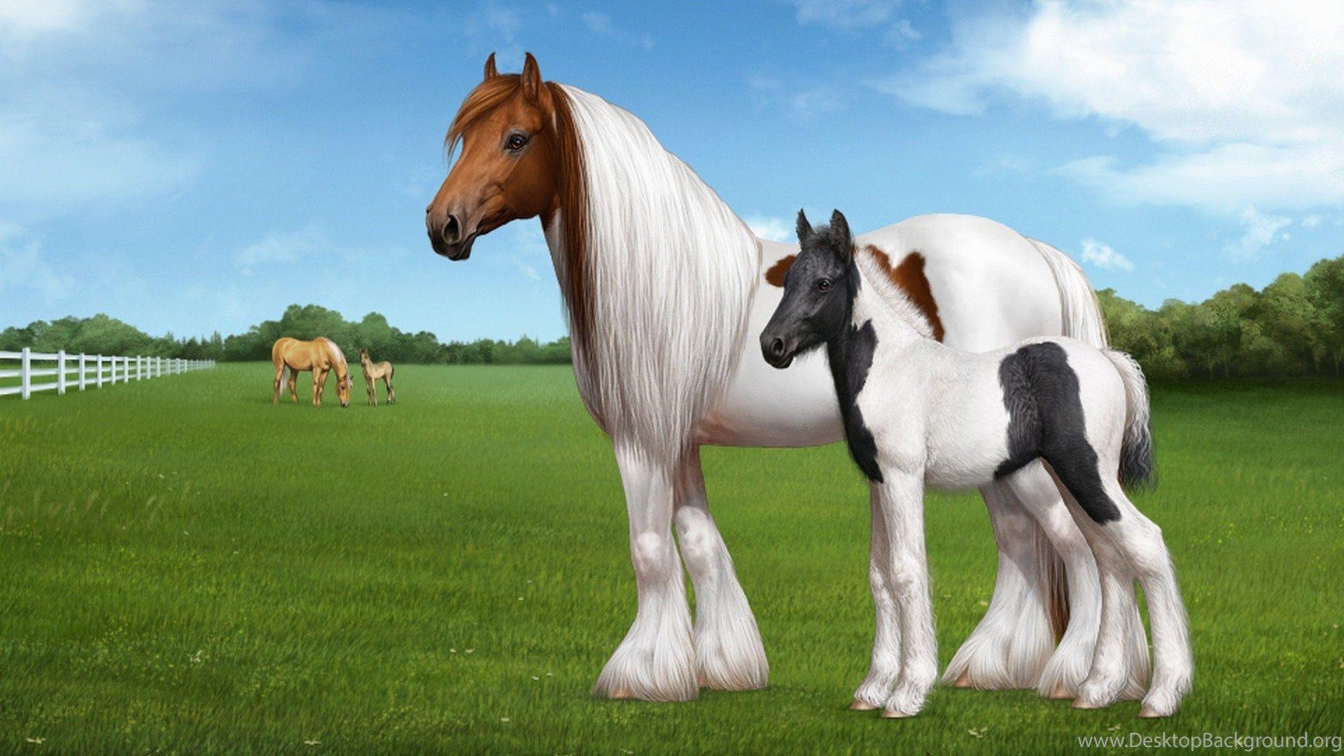 1920x1080 Beautiful Horses In Sunset HD Wallpaper For PC And Mobile Desktop