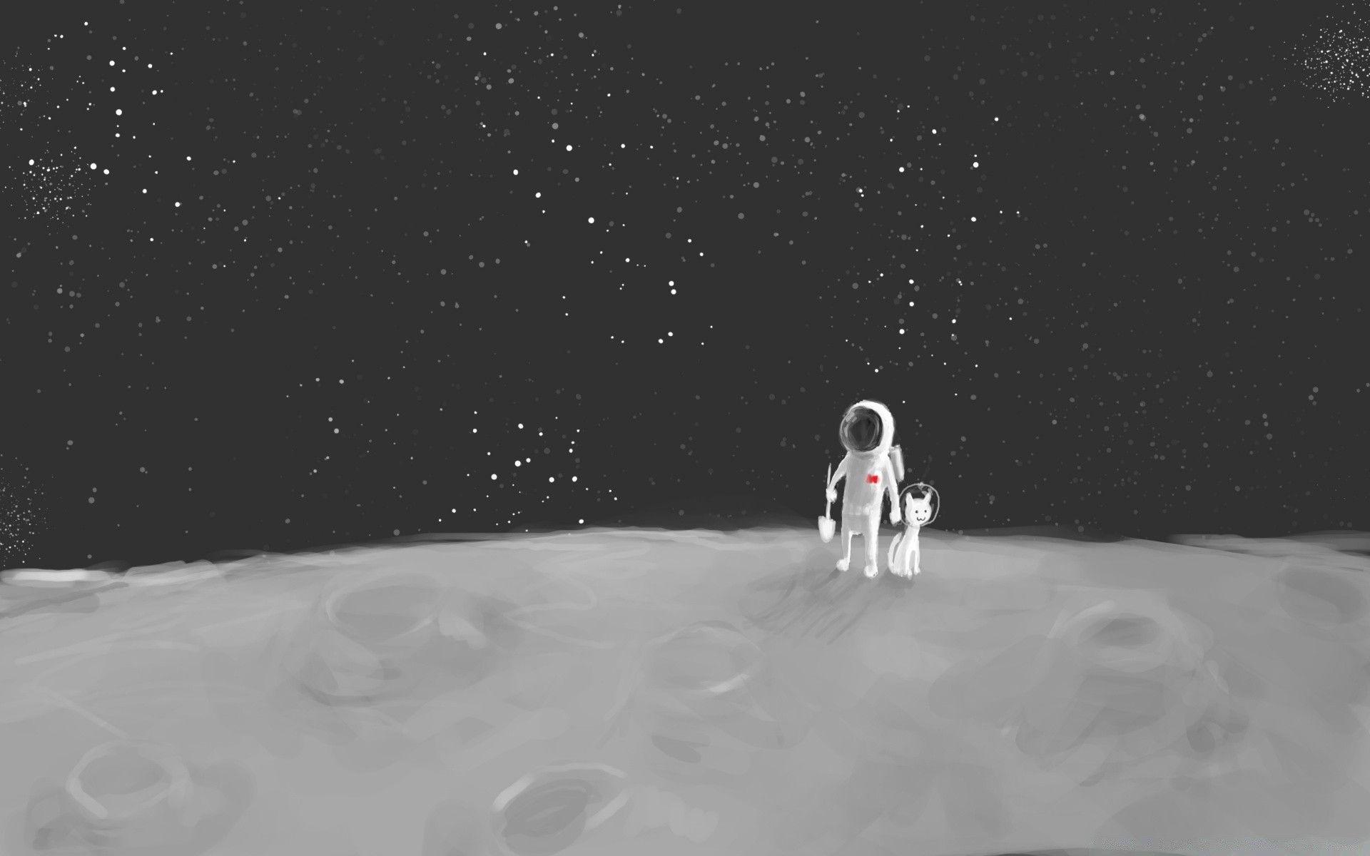 1920x1200 Spaceman and Spacedog