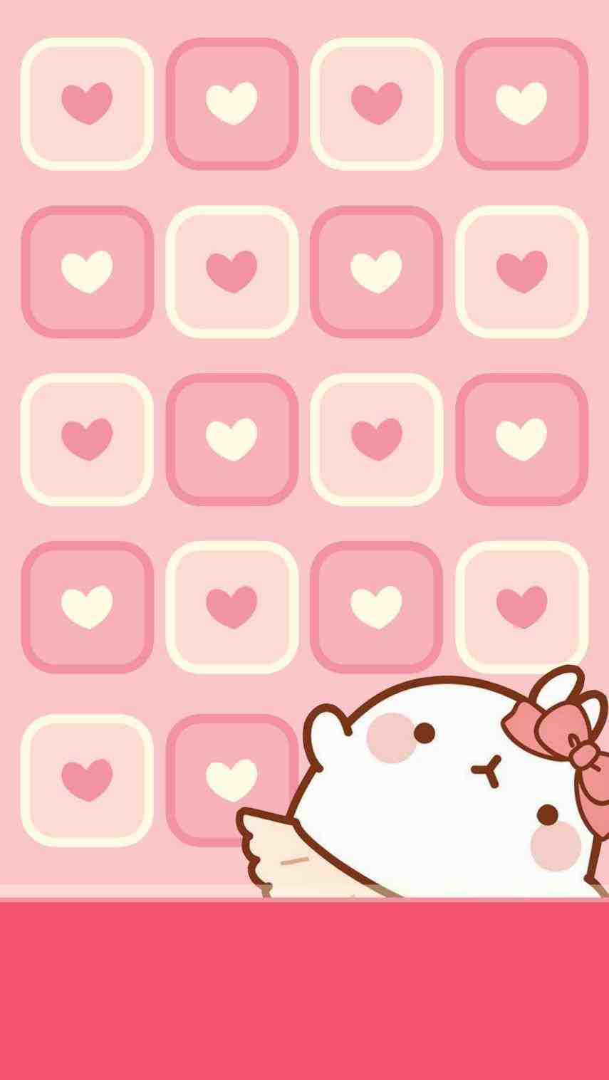855x1517 Molang Wallpaper Kawaii Phone Cute Clipart Galleryneed