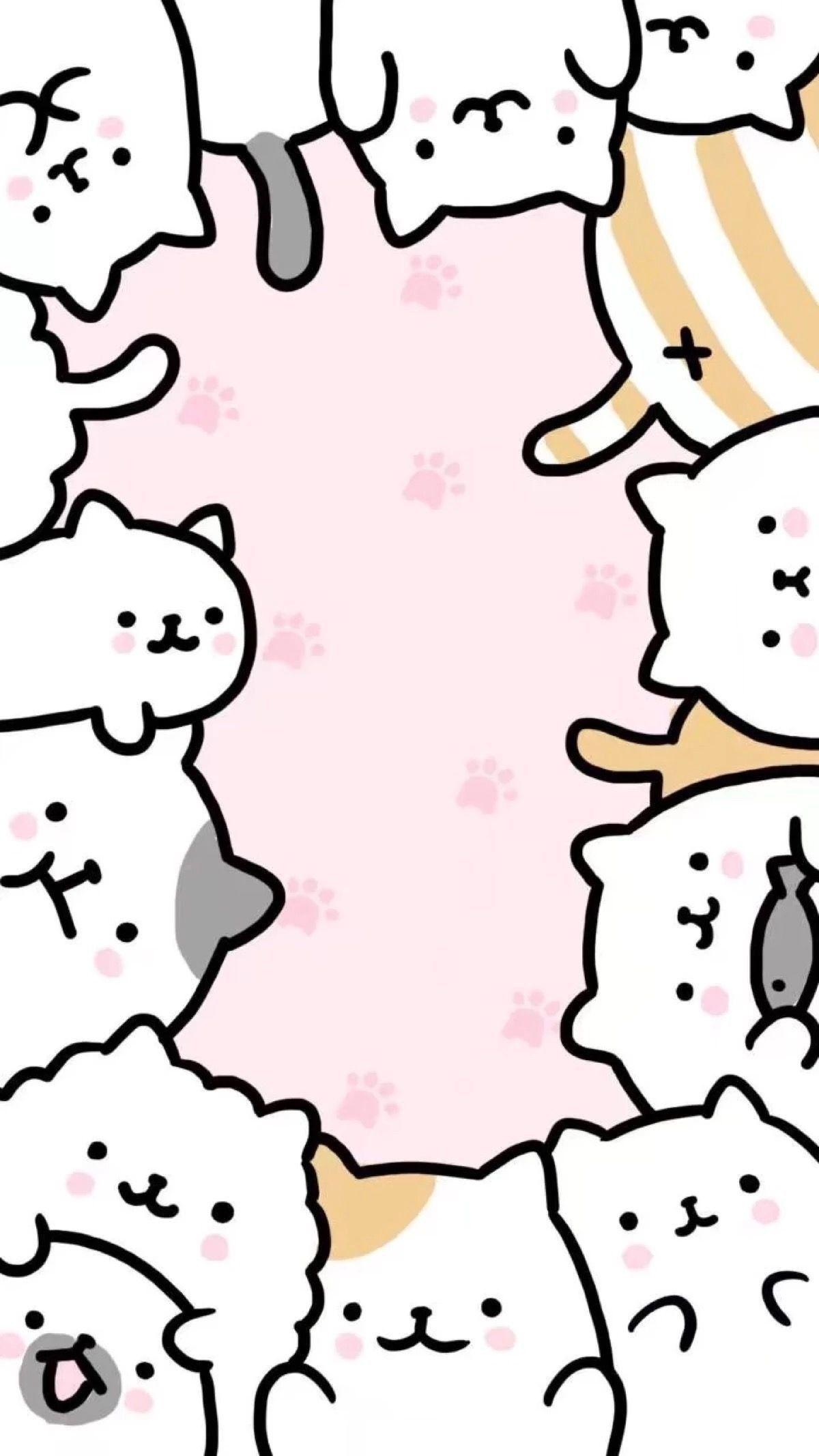 1200x2133 Kawaii Cat Wallpaper On Wallpaperplay Data Src Phone