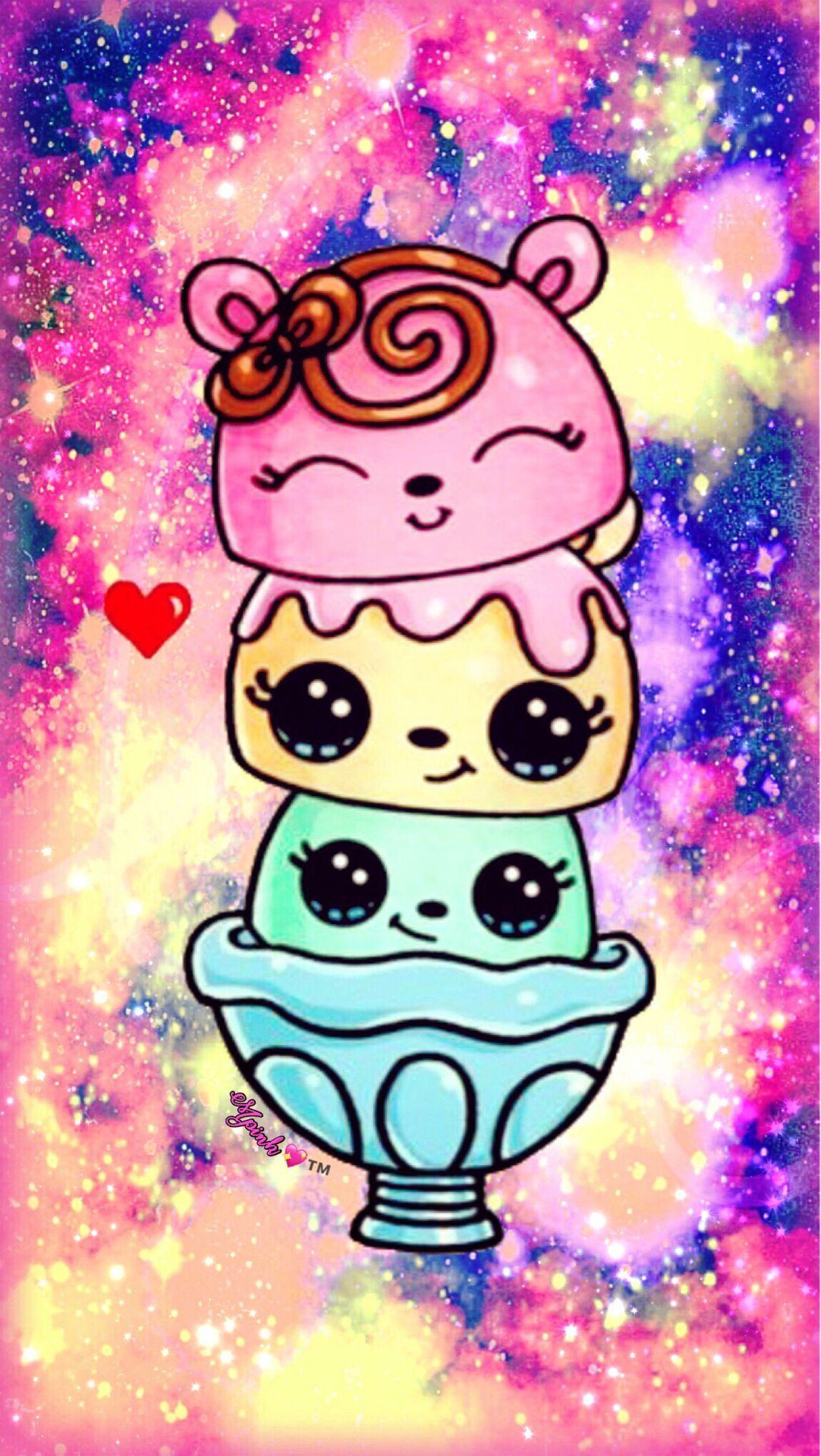 1082x1920 Galaxy Cute Drawings Background