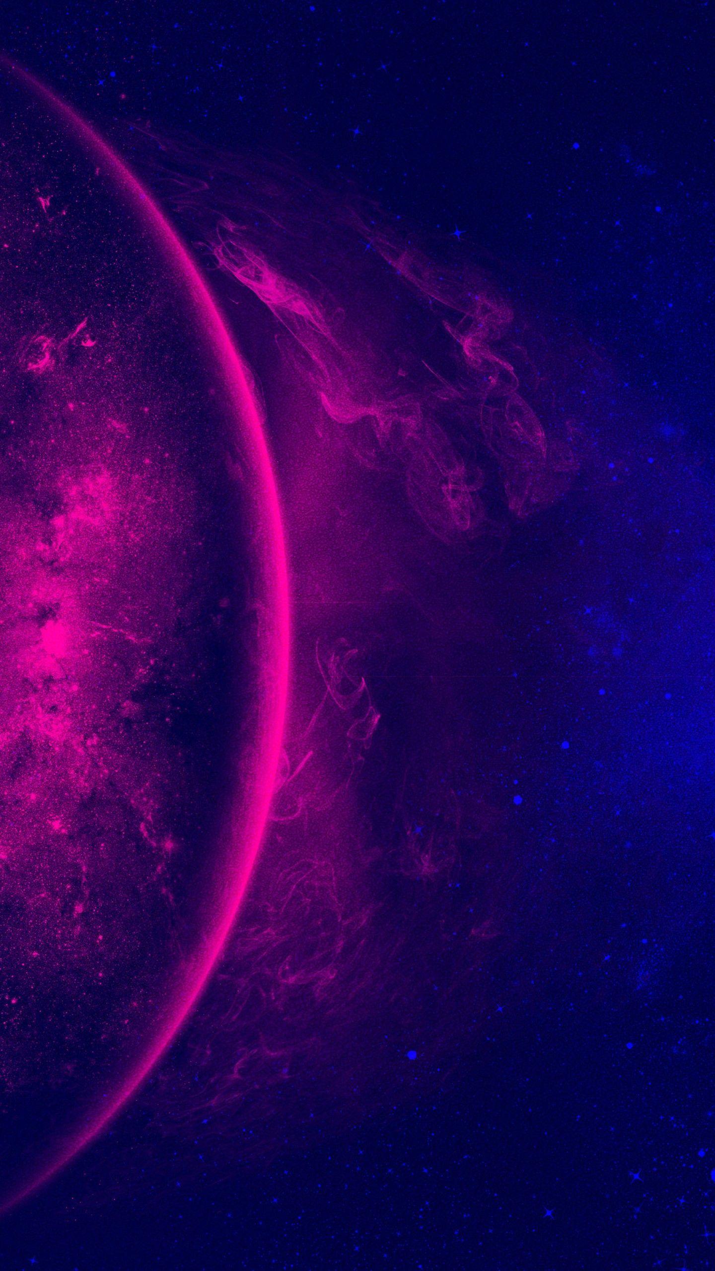 1440x2557 Purple And Blue Galaxy Wallpaper