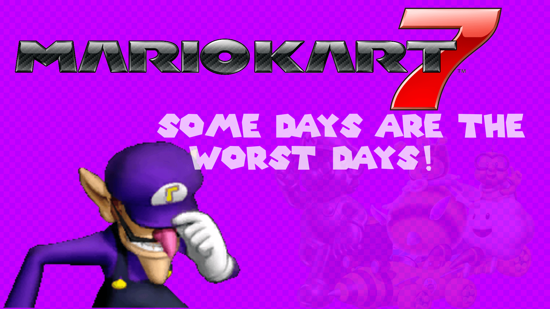 1920x1080 Waluigi Mario Kart 7 Background