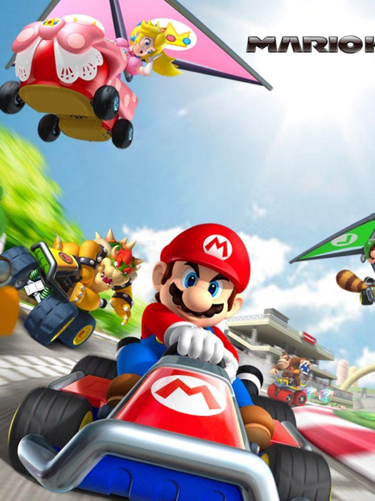 768x1024 Free download Games Wallpaper Mario Kart 7 1440x1152 wallpaper