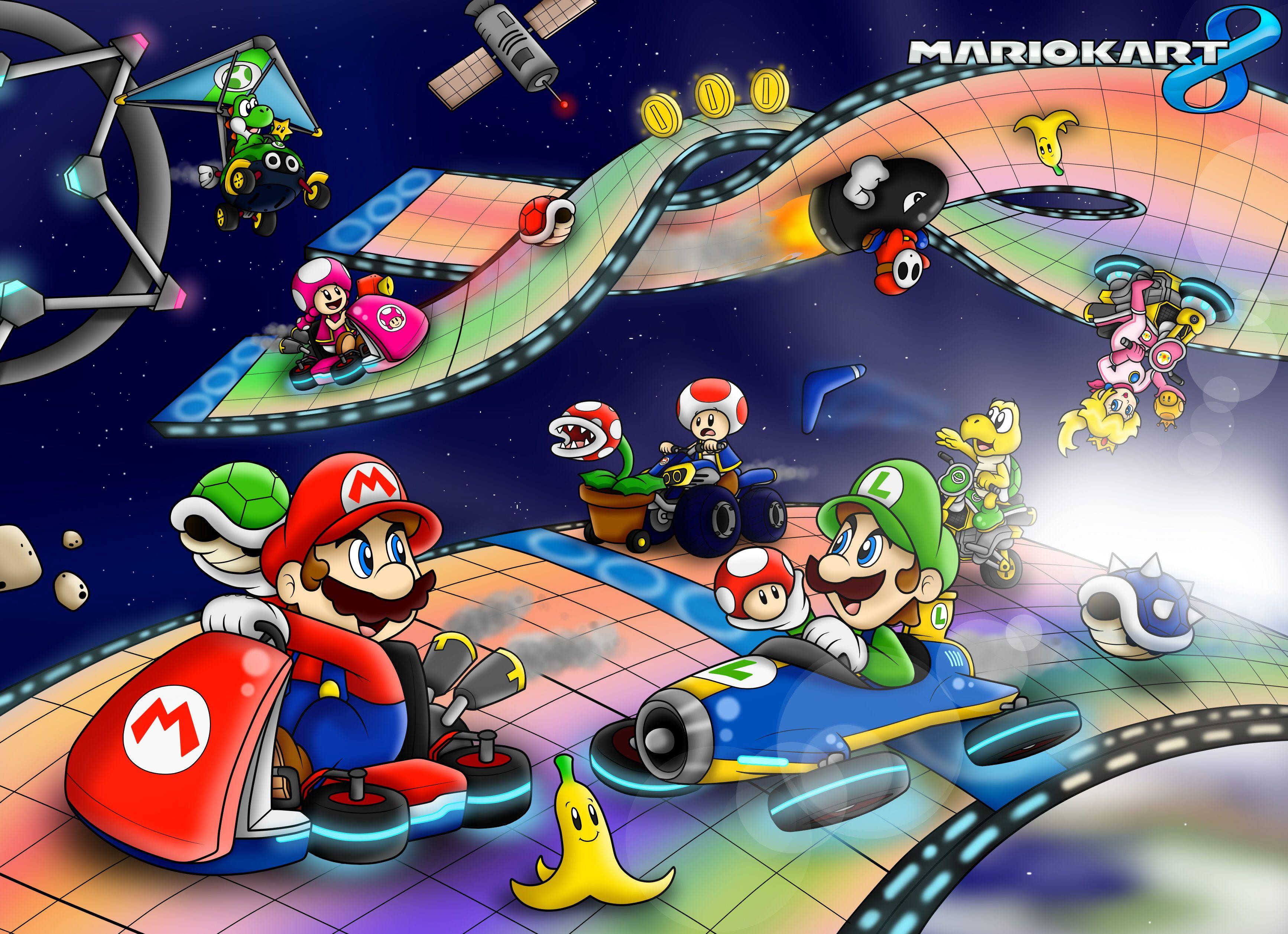 Super Mario Kart Wallpapers Top Free Super Mario Kart Backgrounds Wallpaperaccess 