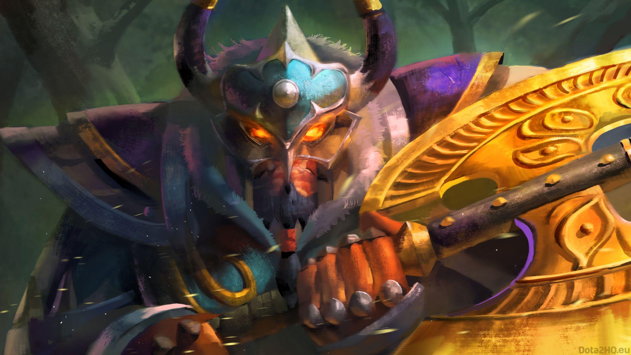 2560x1440 warchief of the golden sun, dota art 1440P Resolution