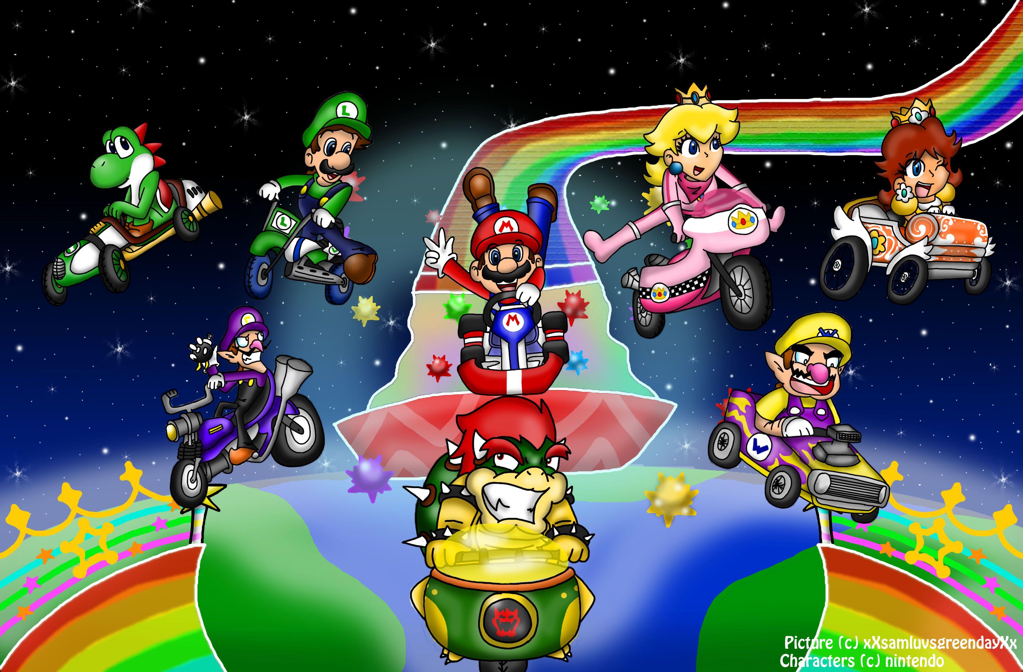 3384x2224 Mario Kart Wii HD Wallpaper and Background Image