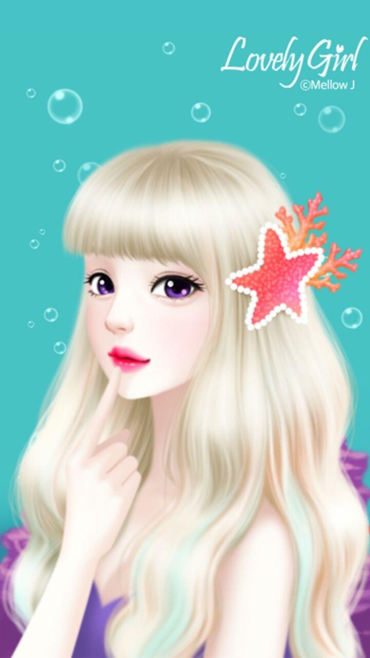 720x1280 art, art girl, background, beautiful girl, beauty, cartoon, cute