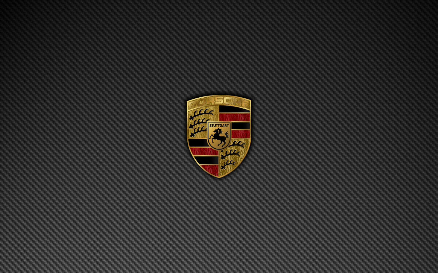 1440x900 Porsche Badge Logo Carbon Fiber Wallpaper 1440×900