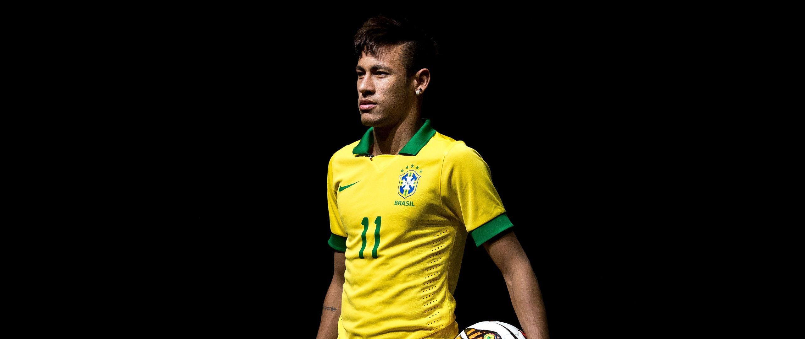 2560x1080 Neymar Jr Wallpaper 4K, Black background