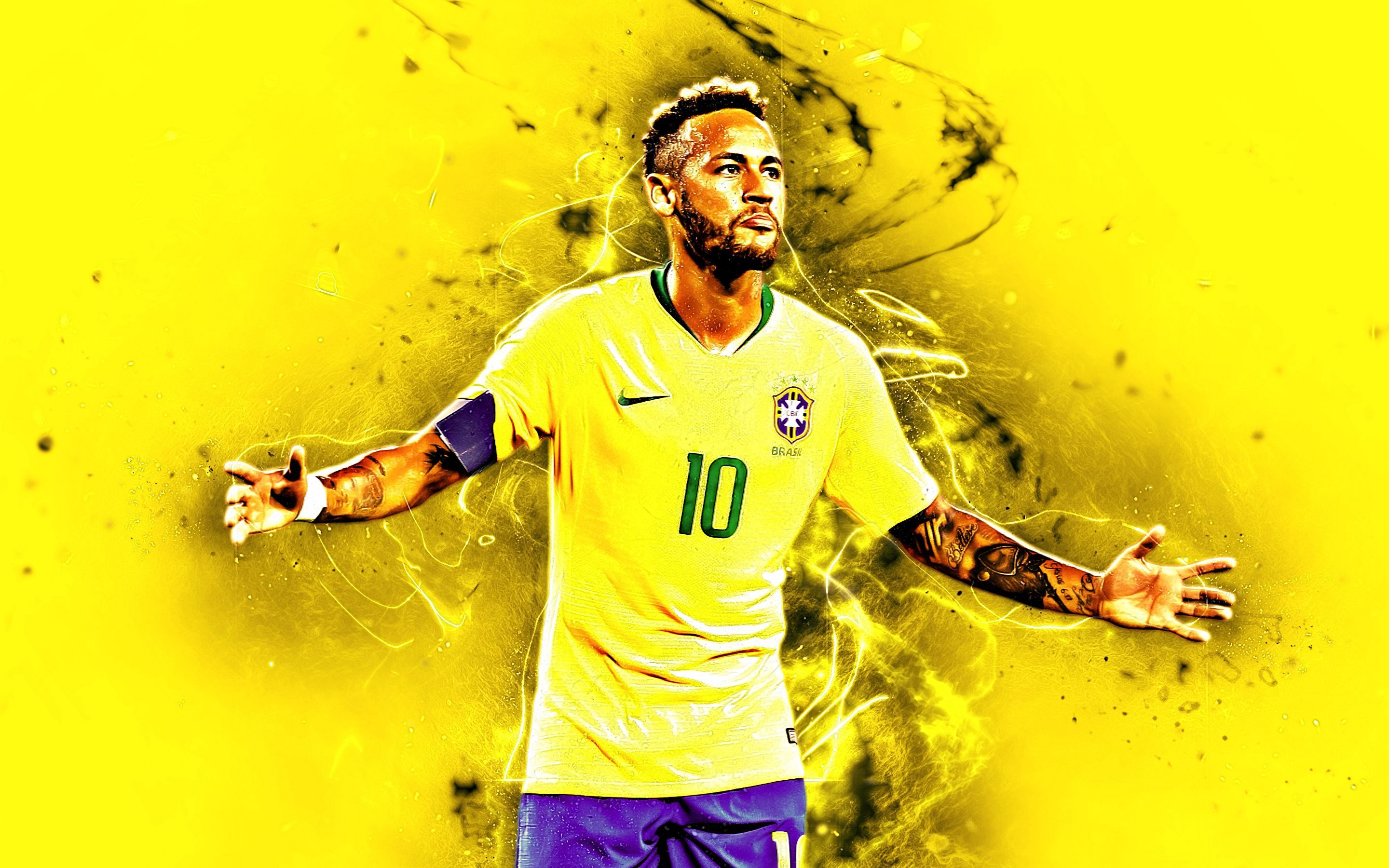 2880x1800 Desktop wallpaper: Neymar, Sports, Brazilian, Soccer 4K free download for PC. 445874