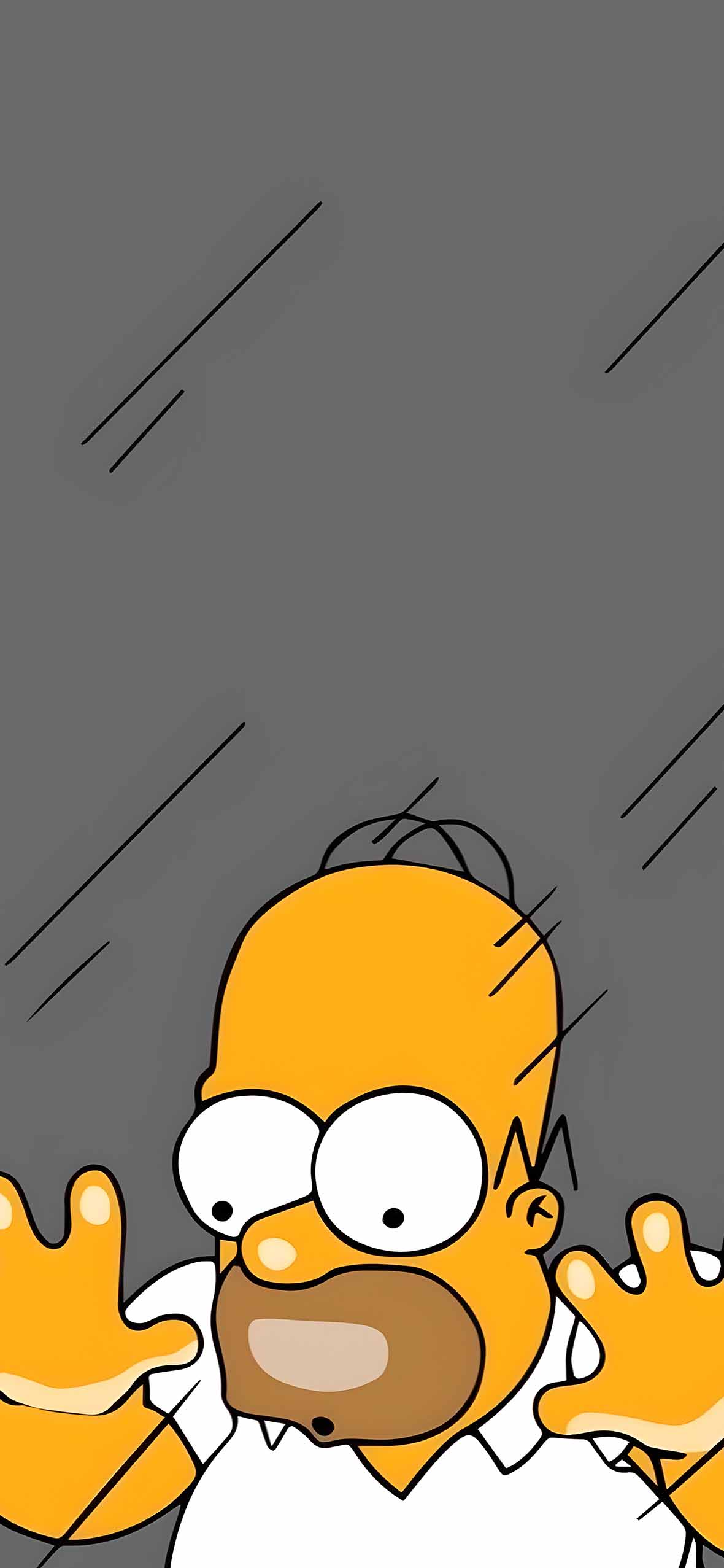 1180x2554 Funny Homer Simpson Against Glass Wallpaper