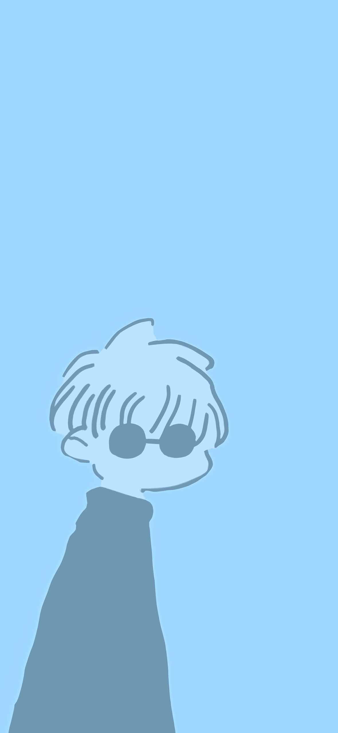 1180x2554 Funny Satoru Gojo Minimalist Wallpaper Phone Wallpaper