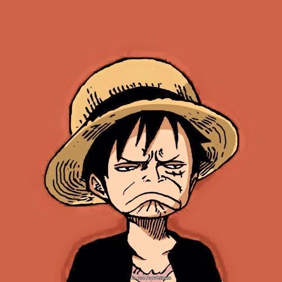 960x960 Download Luffy Funny Contour Drawing Wallpaper
