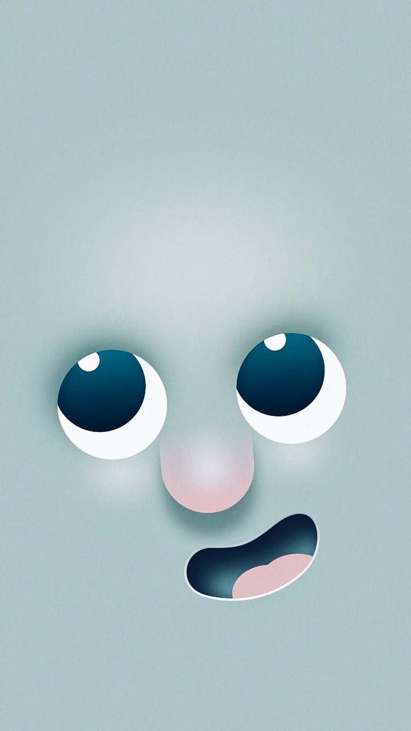800x1423 Cool Blue, Cool, Phone, blue, cartoon, drawing, eyes, face, funny, smile, HD phone wallpaper