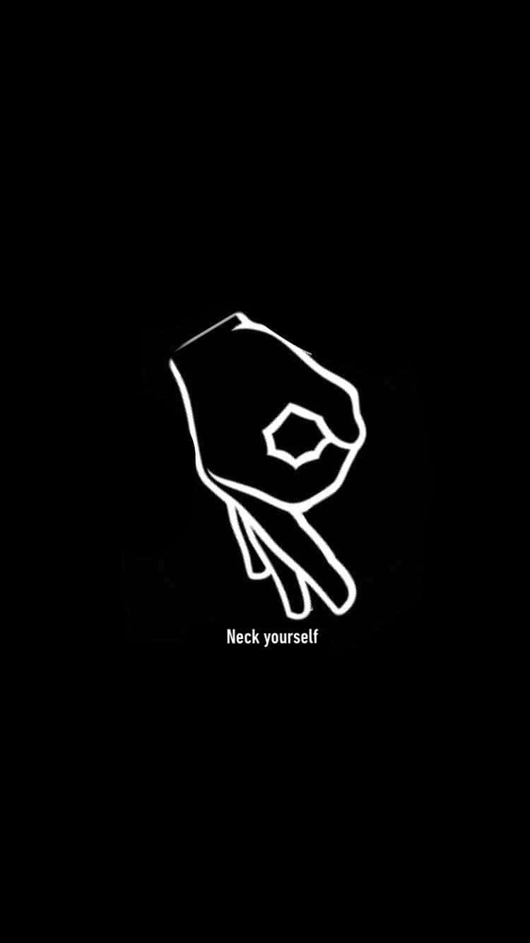750x1334 Download Aesthetic Funny Phone Hand Signal Wallpaper