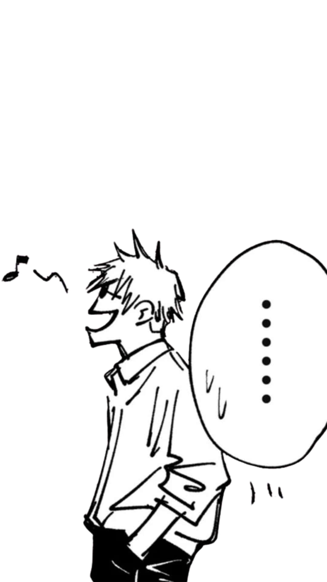 1080x1920 Download Gojo Satoru Funny Face Sketch Wallpaper