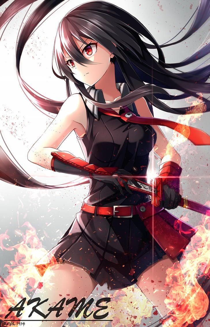 728x1133 HD wallpaper: weapon, Akame, anime girls, sword, Akame ga Kill