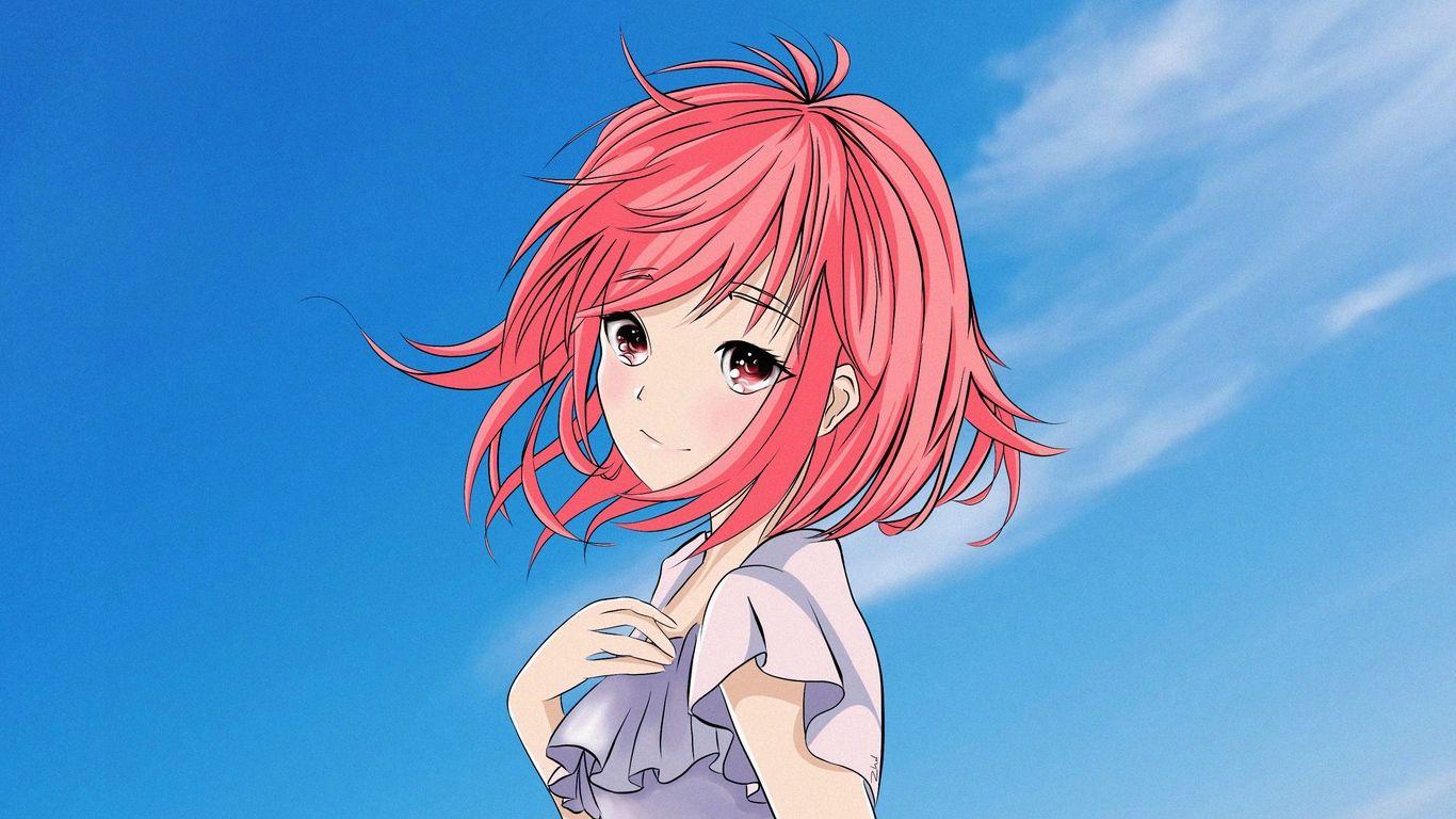 1366x768 Download wallpaper 1366x768 girl, glance, cute, anime tablet