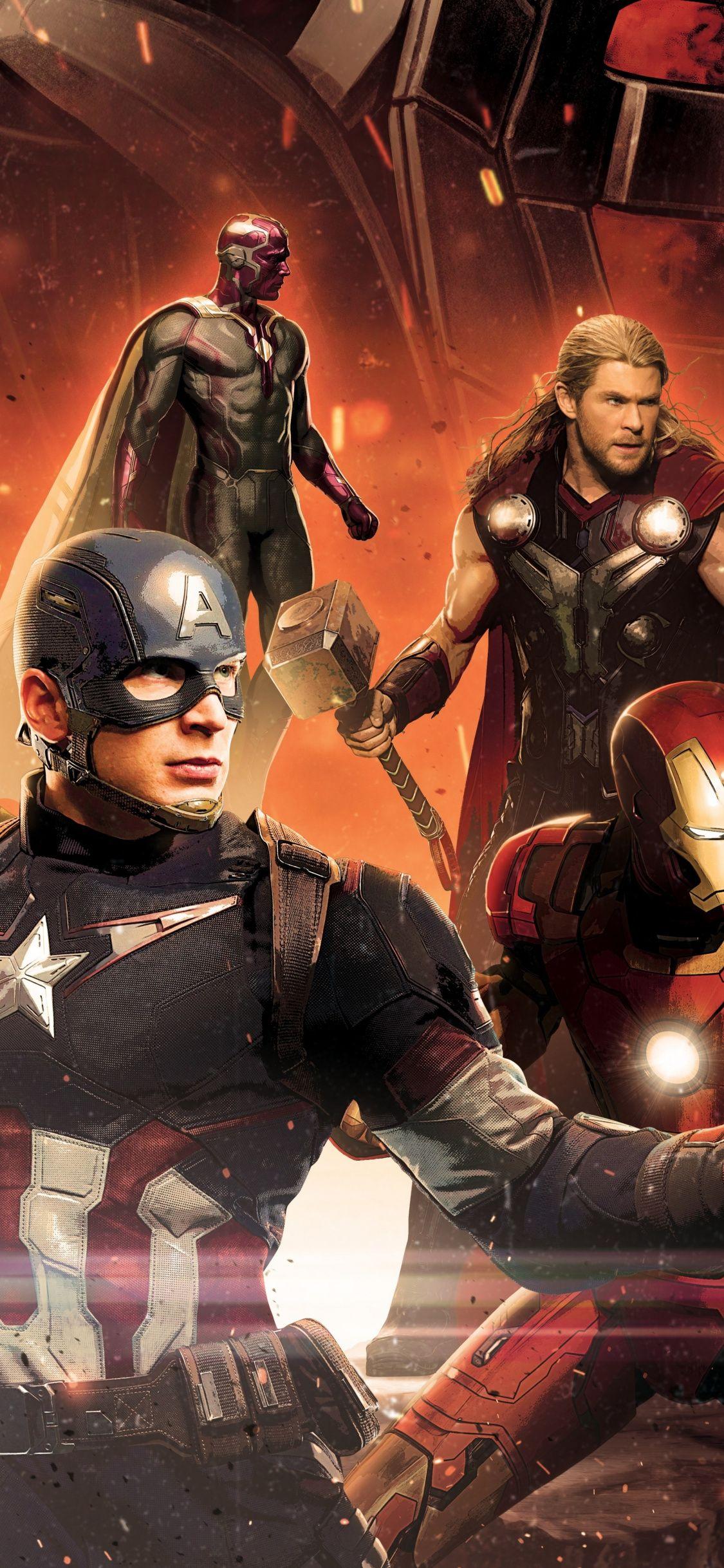 1125x2436 Download 1125x2436 wallpaper avengers: age of ultron, hulk, black