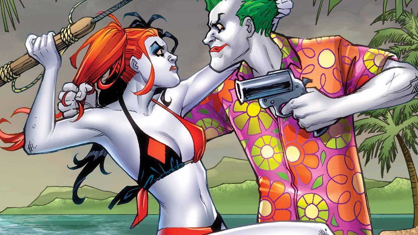 1602x900 Harley Quinn and The Joker Face Off In New 'Suicide Squad' Pics