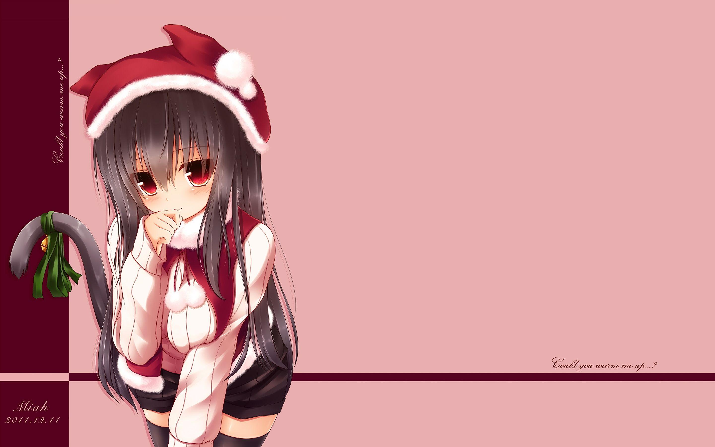 2880x1800 Wallpaper Neko Girls New year Girls Anime 2880x1800