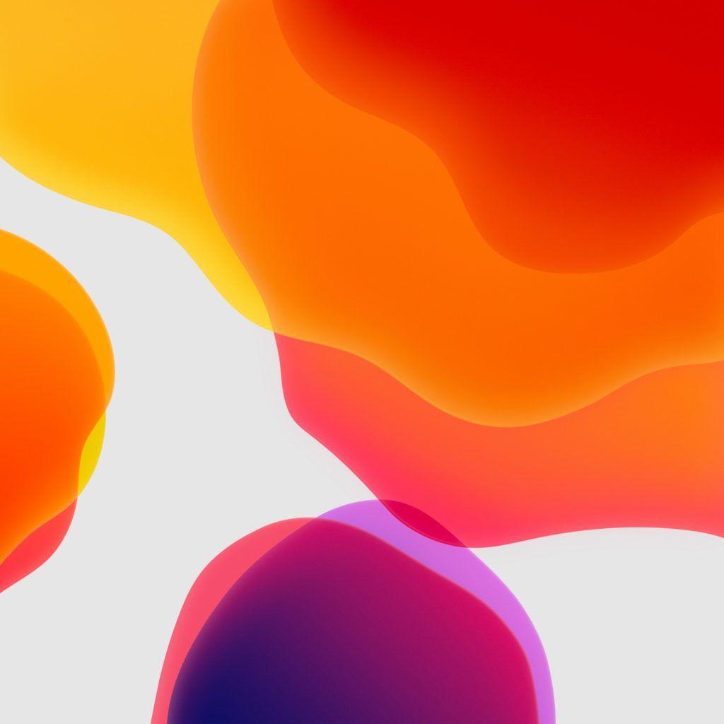 1024x1024 Orange iPados iPad Wallpaper