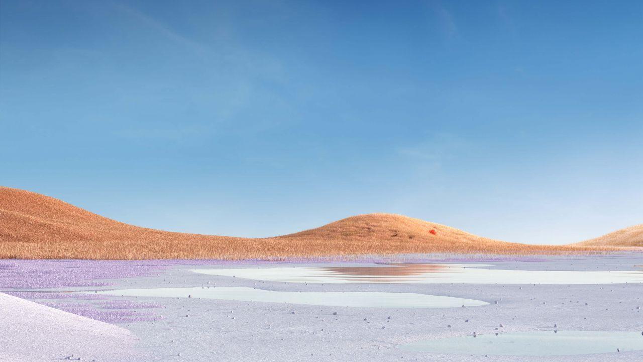 1280x720 Wallpaper Microsoft Surface Lap, Landscape, Sunny day, Stock