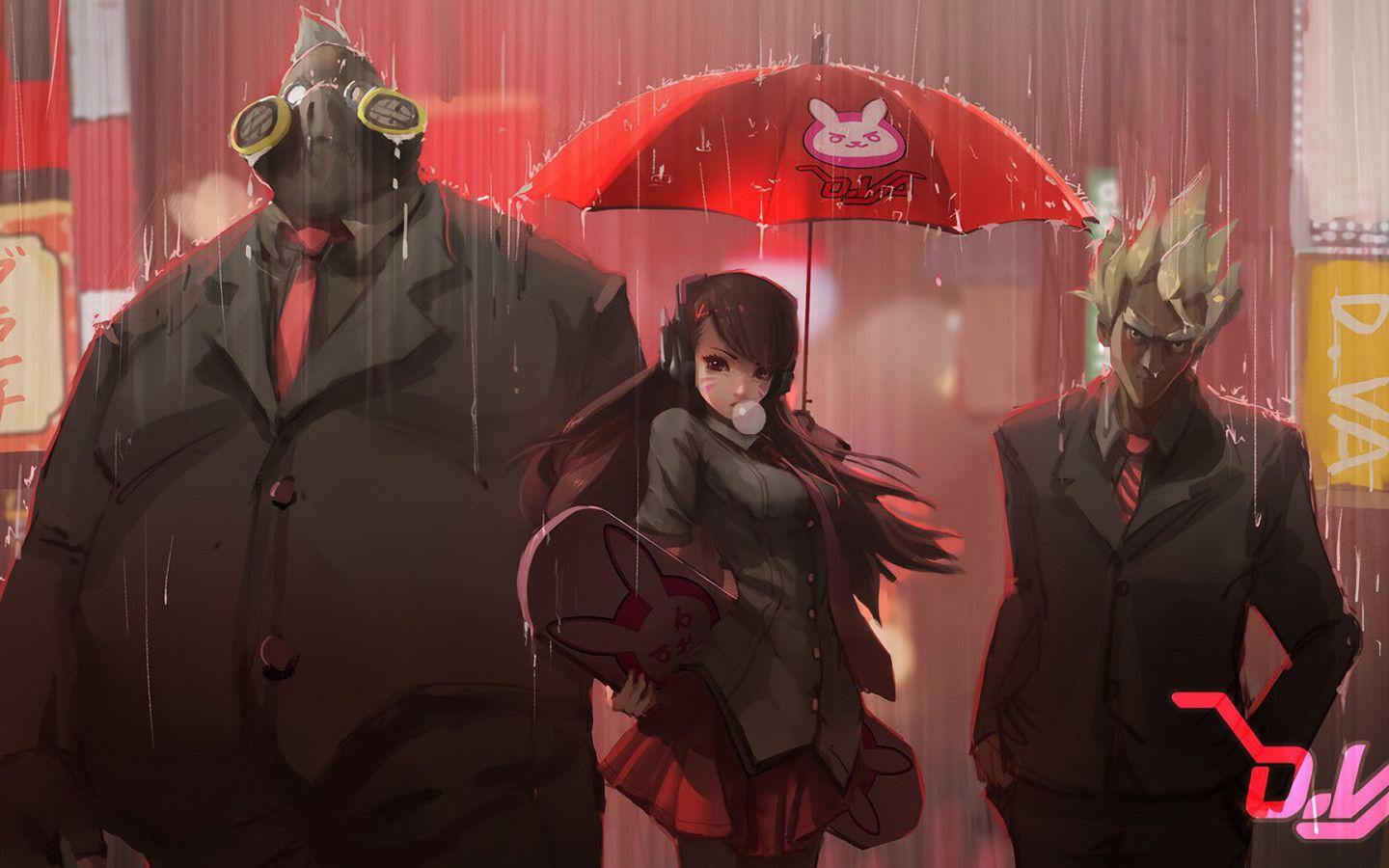 1440x900 Dva Junkrat And Roadhog Overwatch Artwork 1440x900