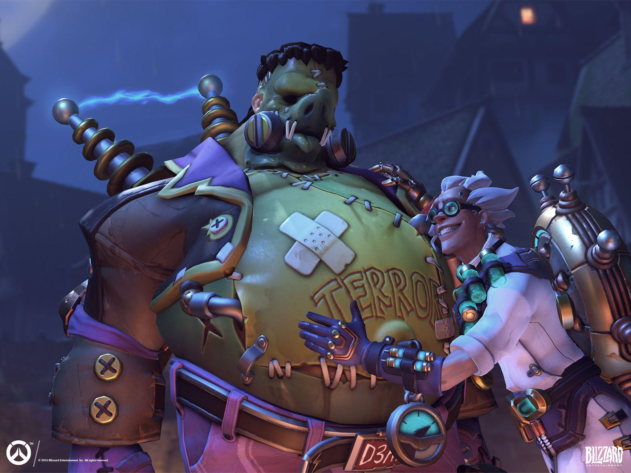 2048x1536 Download wallpaper from game Overwatch with tags: Roadhog, Junkrat