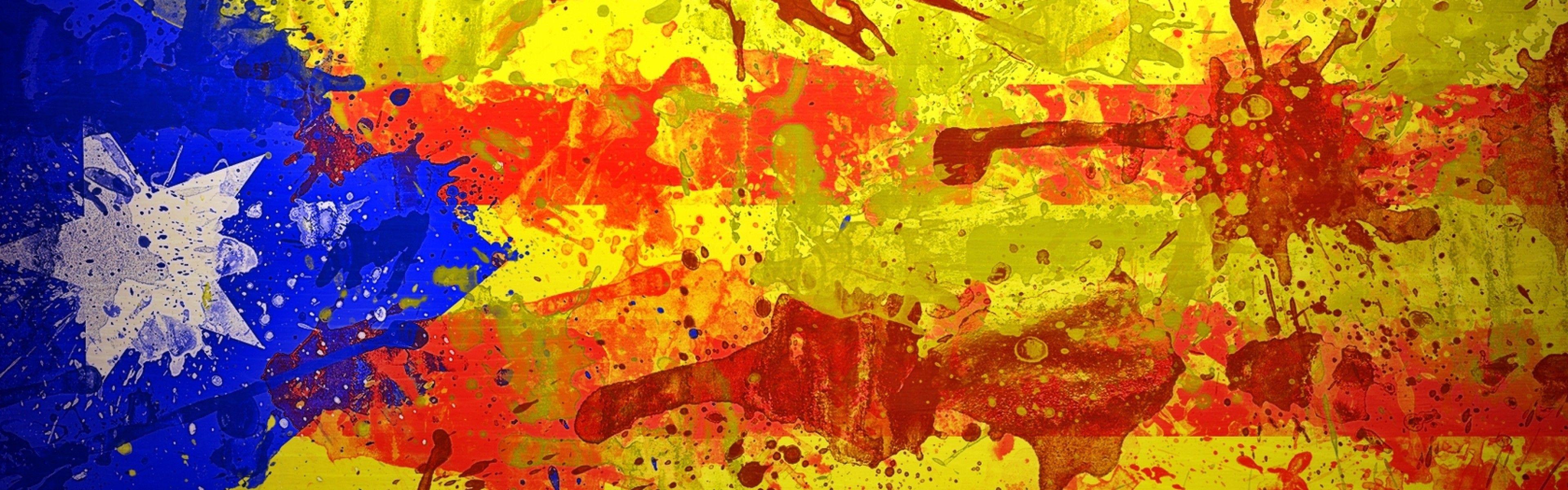 3840x1200 Spanish Flag Wallpaper