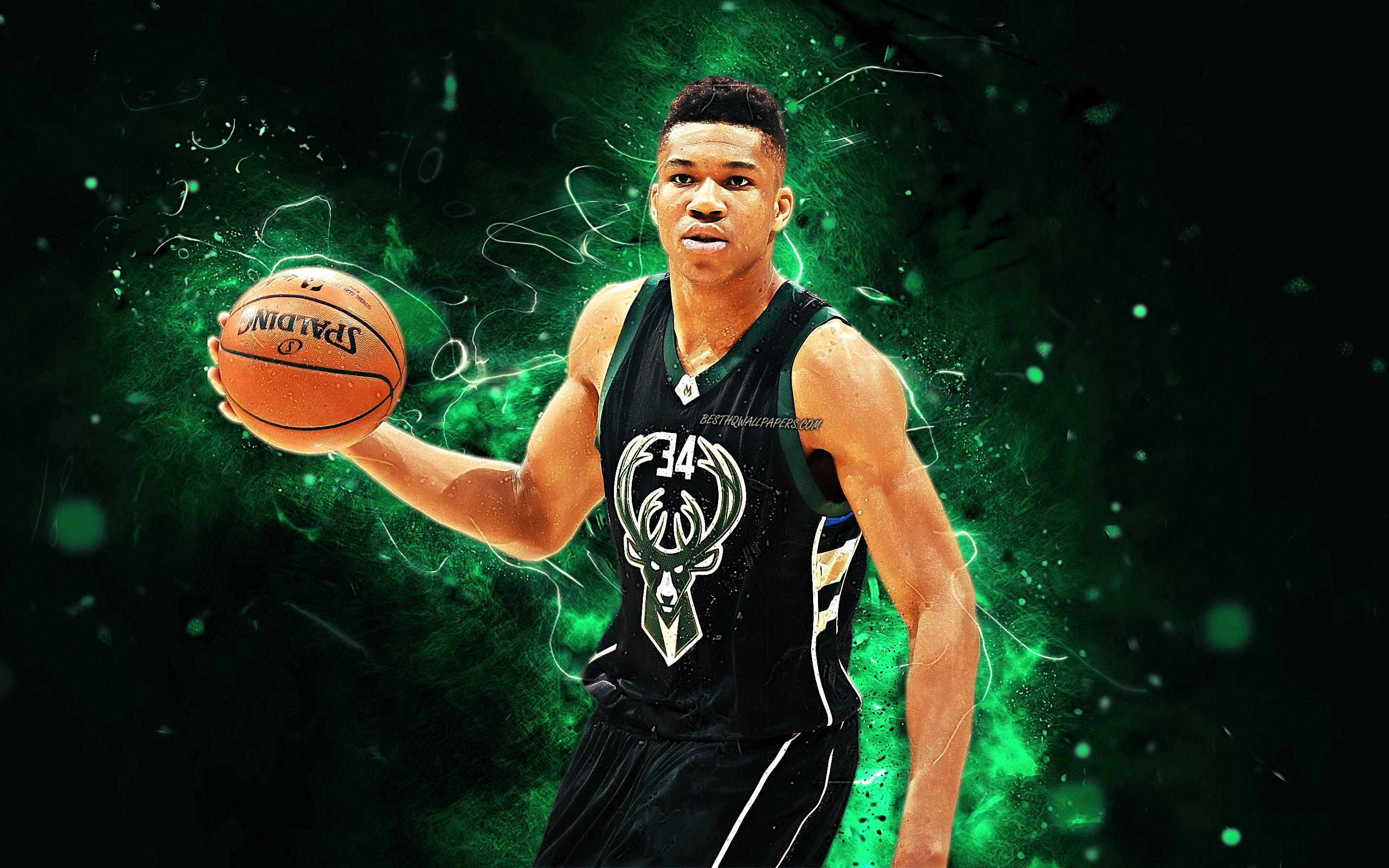 2880x1800 Giannis Antetokounmpo, Abstract Art, Basketball Stars