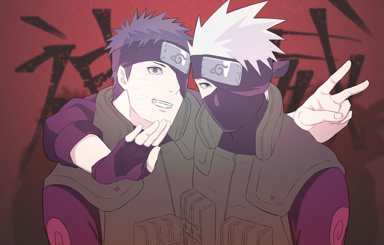 1332x850 Free download Wallpaper guys Naruto friends Obito Uchiha Kakashi