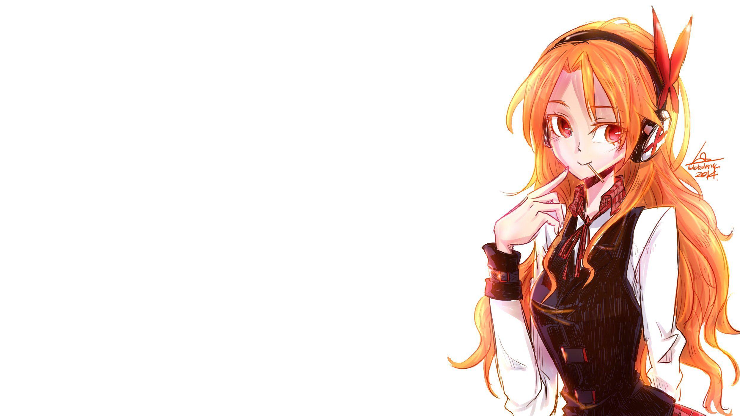 2489x1400 Akame ga kill! chelsea (akame ga kill!) headphones lalalaleng long