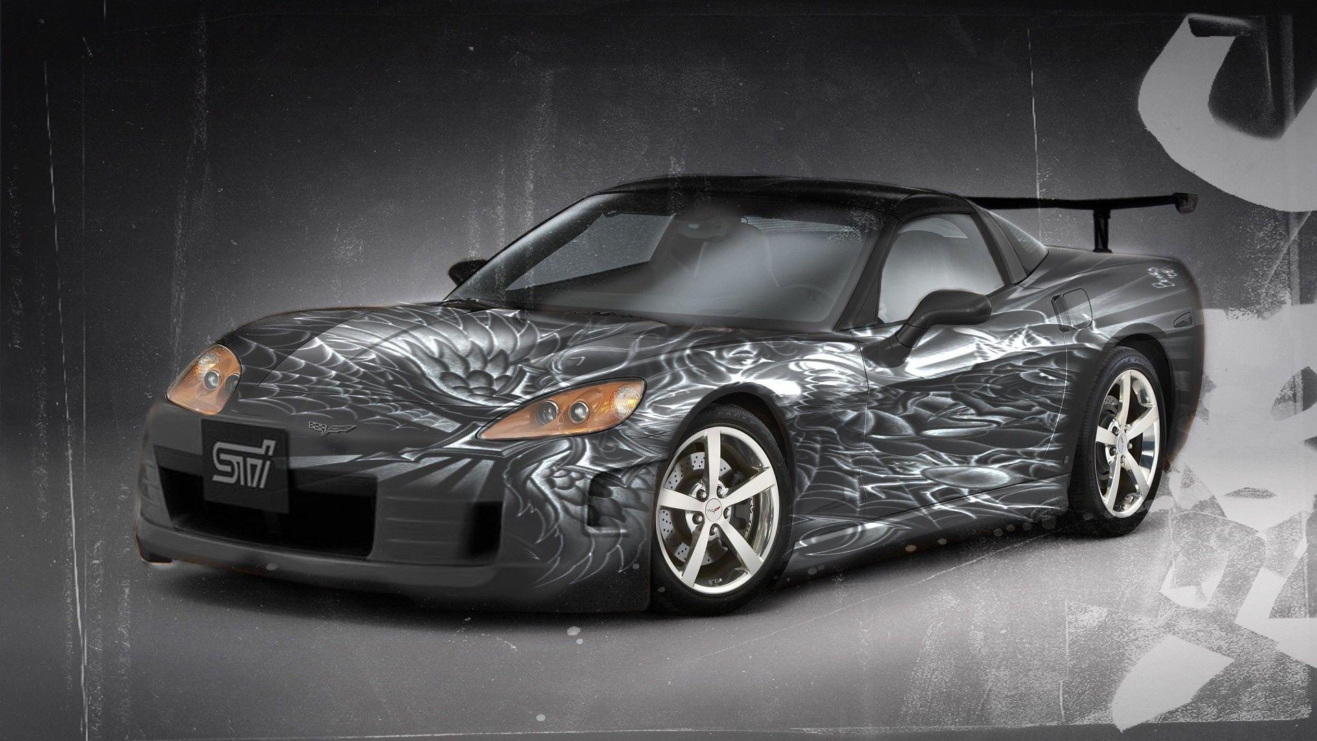 1920x1080 Corvette, wallpaper, photohopped